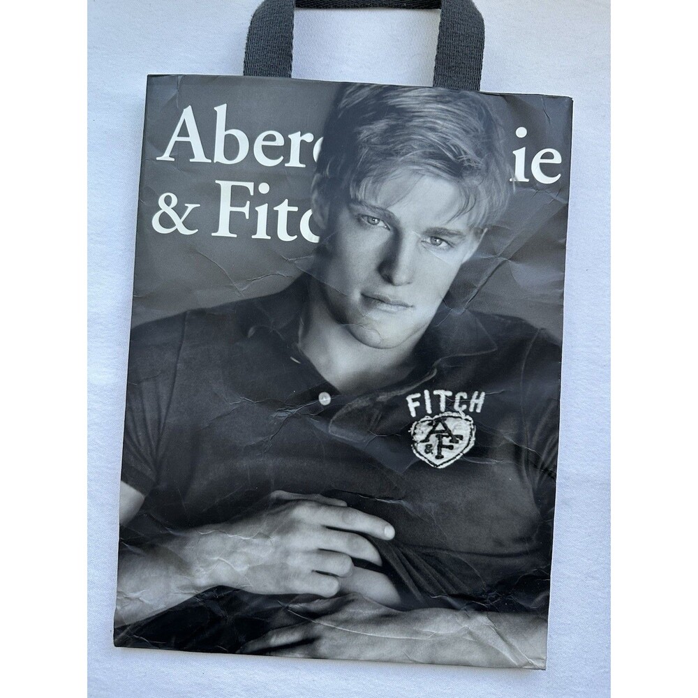Vintage *Abercrombie* Paper Shopping Bag - Male Model - 12"x9” Y2K 2000’s